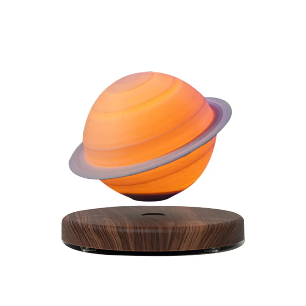 Black technology atmosphere moon maglev Saturn smart night light