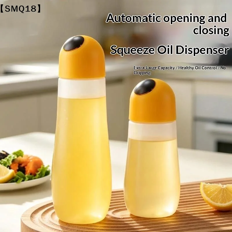 Food Food Safe Oil Dispenser Bottle Auto Flip Lid Drip Free Clear Container for Kitchen Cooking Seasoning Oil Storage - Aliexpress Deal
