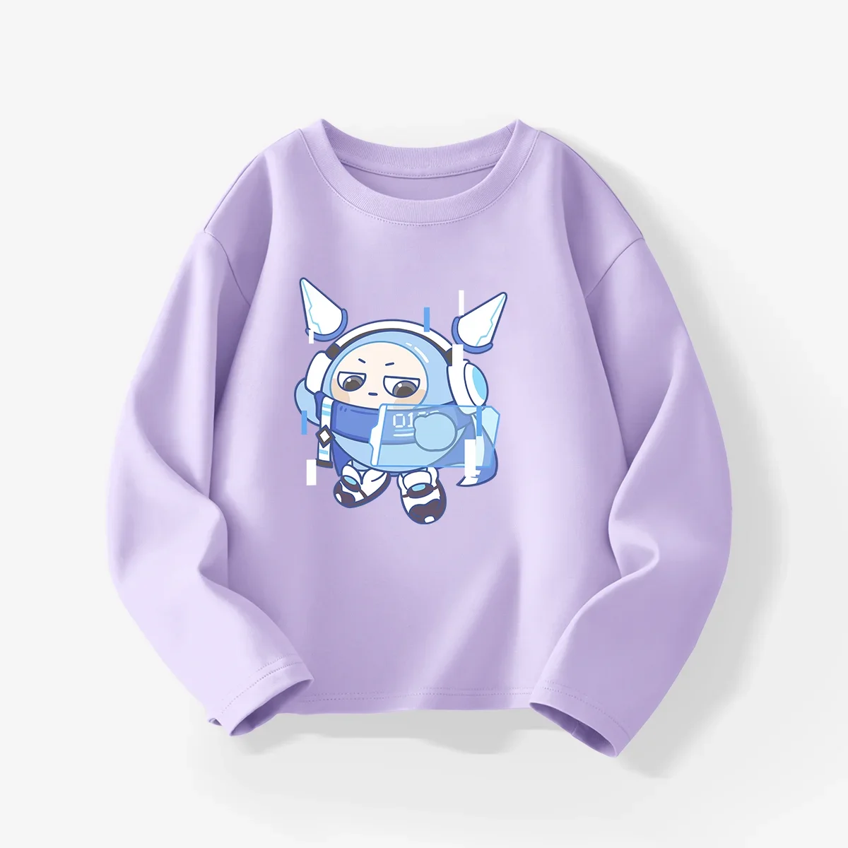 

2024 New Arrival Boys' And Girls' Mecha Long Sleeve Cotton T-Shirt Fashionable Kids' Top For Spring And Autumn