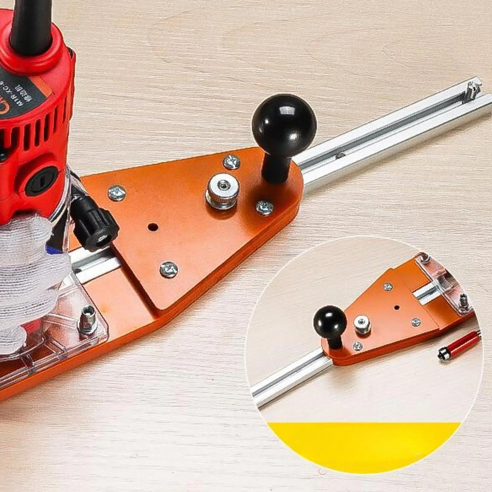 Woodworking Circle Milling Jig Adjustable Slotting Guide for Electric Hand Trimmer Router DIY Workshop Use