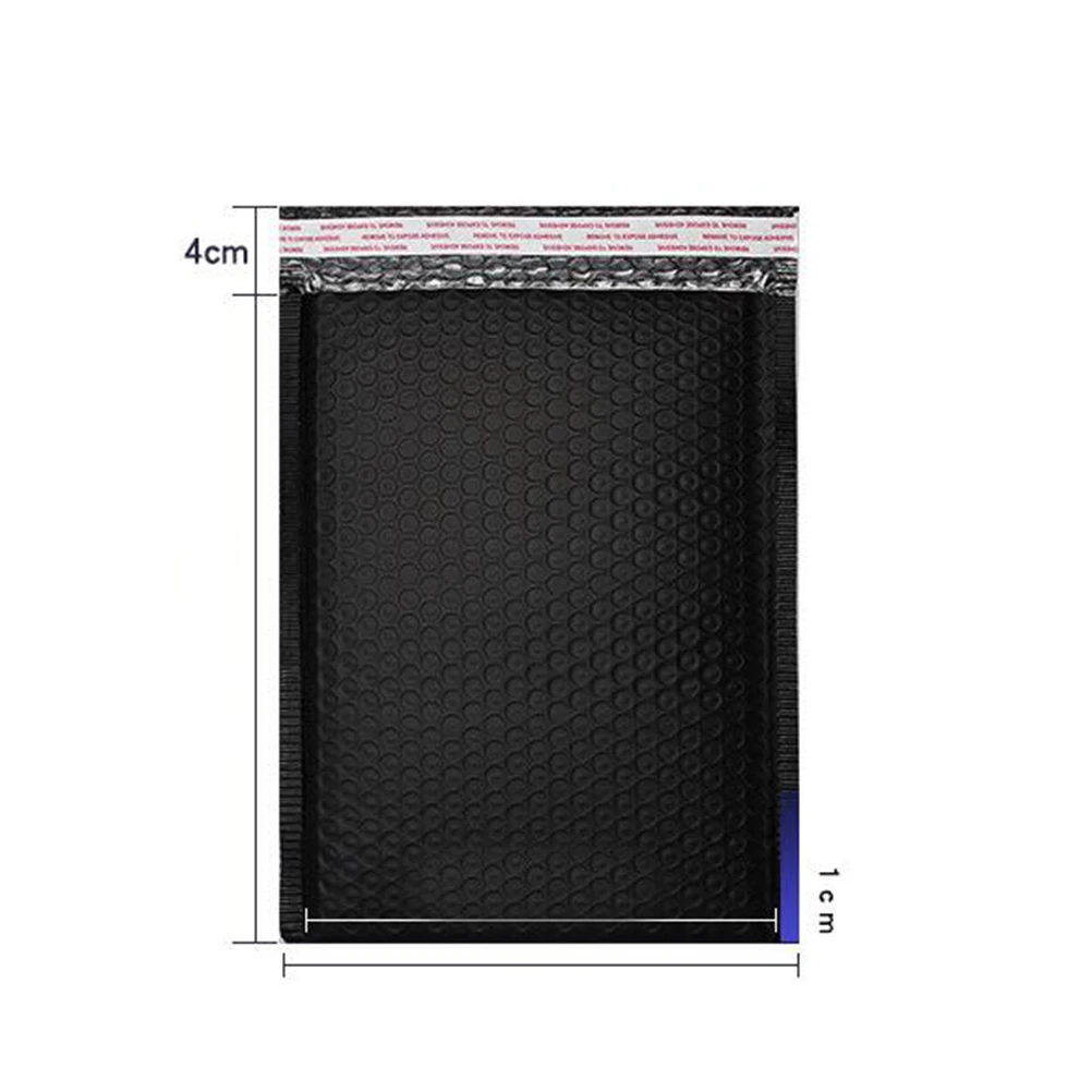 25 Pcs Shockproof Foam Lightweight Waterproof Mailer Black Tear Resistance Packing Pouch Office