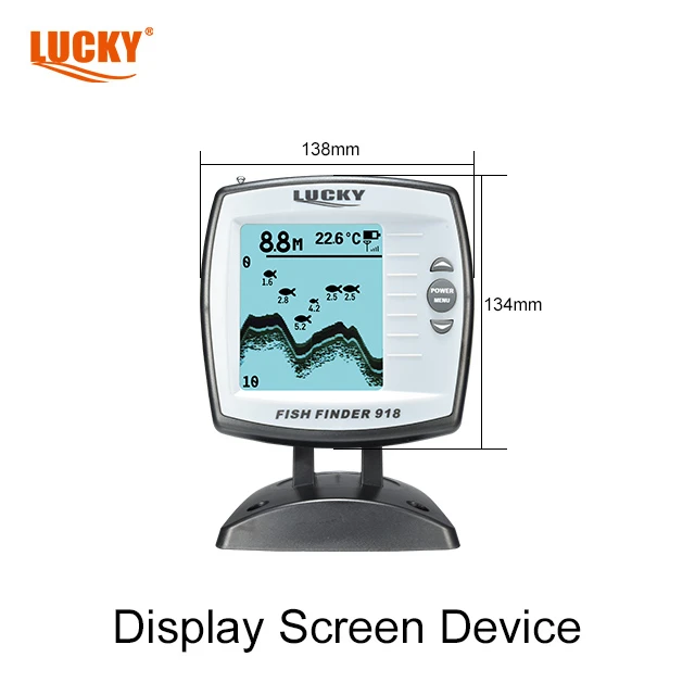 Lucky Bait Boat Fishing Sonar FF918S-WL 3.9inch Dot-Matrix Display With Wireless Long-distance