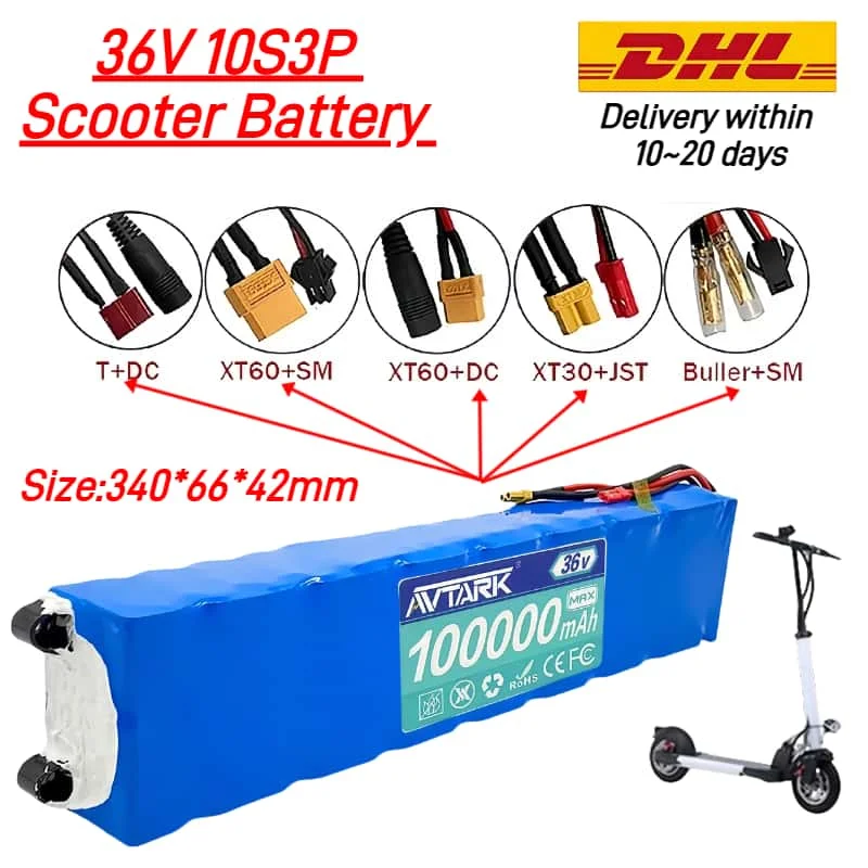 

Original 36V 10S3P 100Ah Battery Pack for Xiaomi M365 PRO 250W~500W Electric Scooter 36v 21700 Li-ion Battery 100000mAh✅