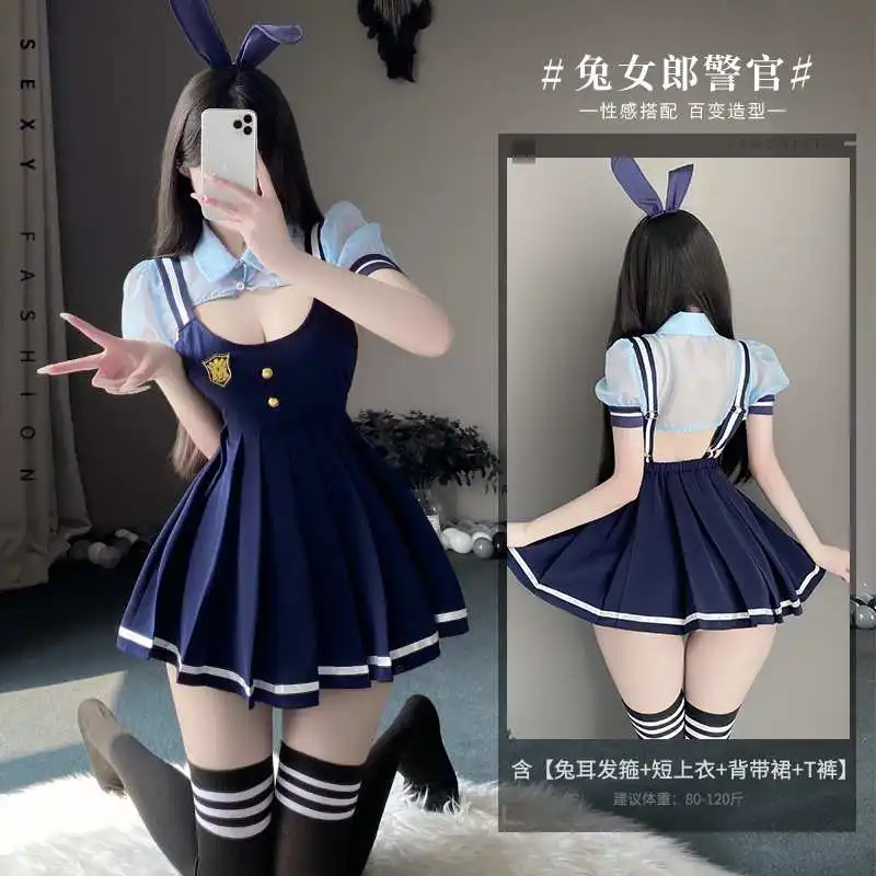 Neue Mode Frauen Sexy Roleplay Polizei Uniform Erwachsene Dame Halloween Party Cosplay Kostüme Thema Club JK Outfits