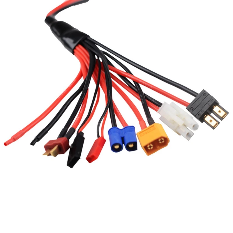 8 en 1 RC Lipo cargador de batería divisor Cable adaptador conector 4,0 Mm conector Banana a JST T enchufe XT60 EC3 Futabas Tamiyas duradero