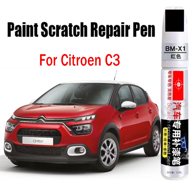 

Ручка для ремонта автомобильной краски для Citroen C3, фиксатор краски, ремонт, аксессуары для ухода за краской автомобиля, белый, черный