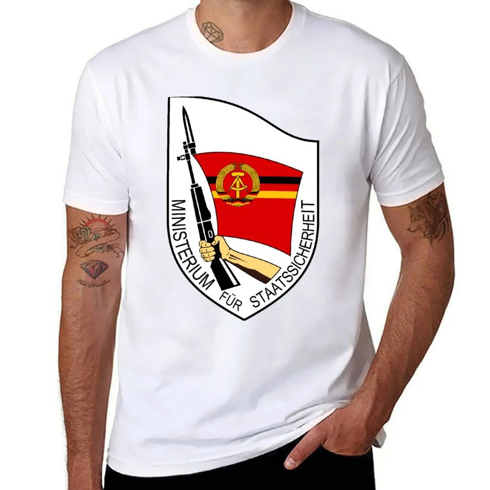 Stasi Ministry State Security - GDR DDR East Germany T-shirt sublime quick-drying tshirts for men