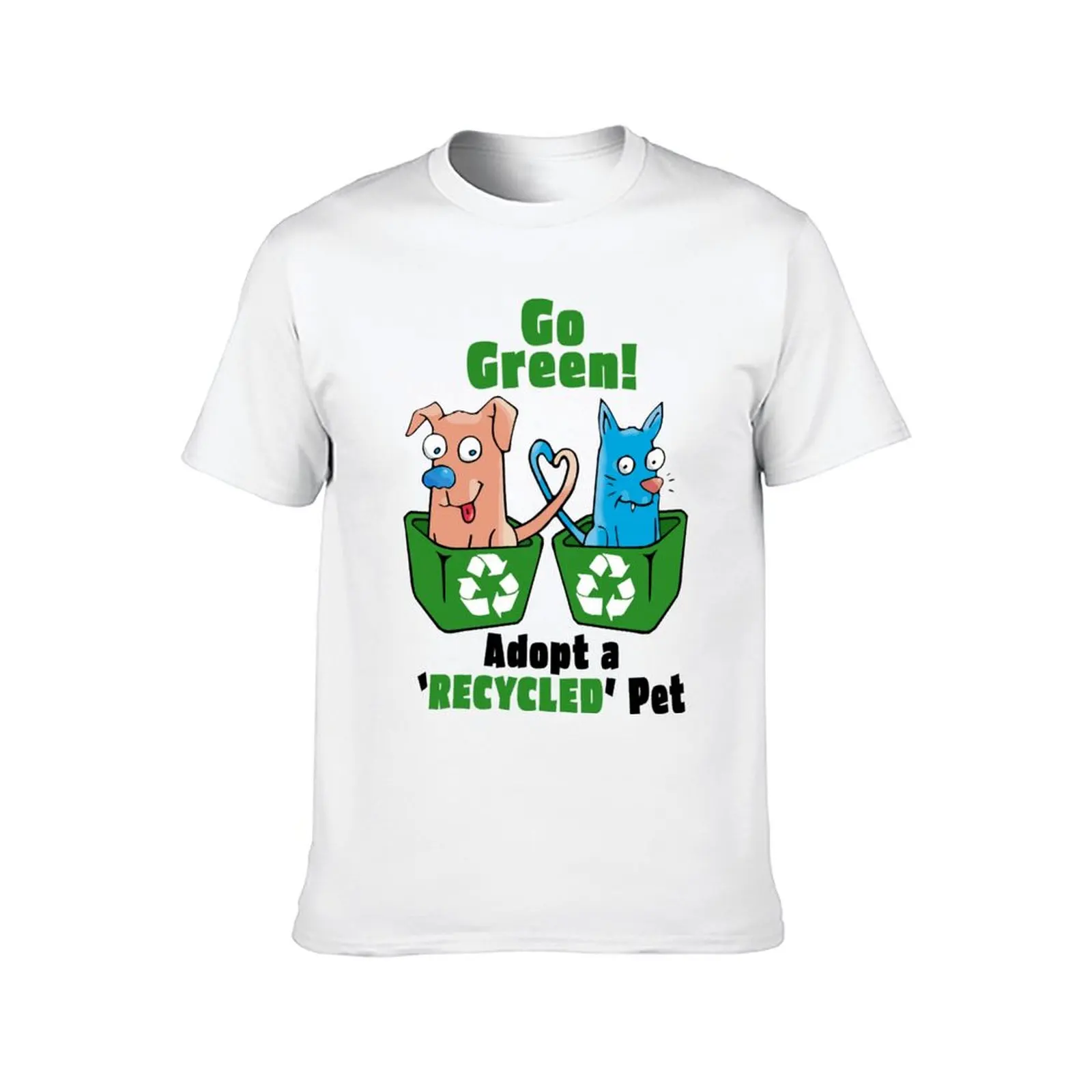 Go Green - Adopt a Recycled Pet T-Shirt aesthetic clothes for a boy oversizeds shirts graphic mens t shirts pack