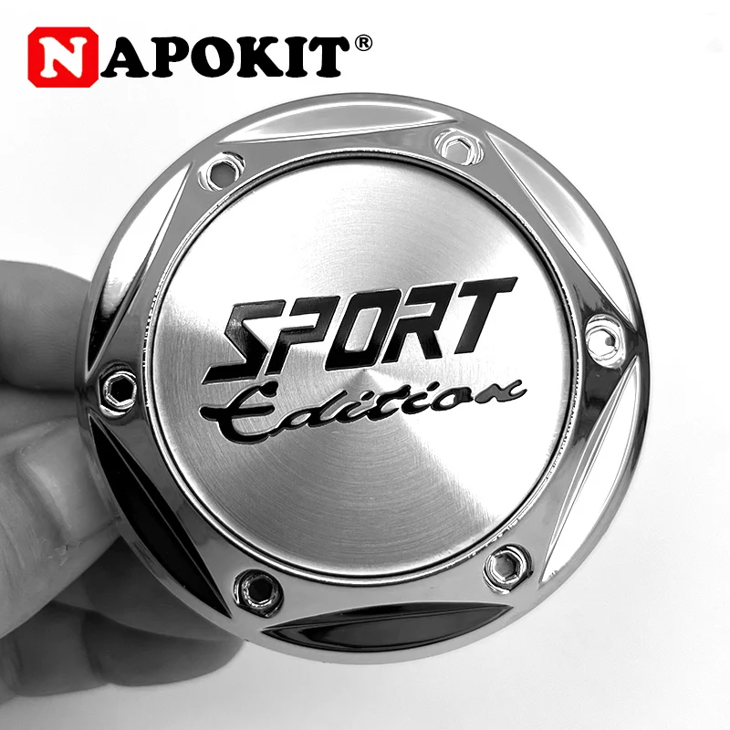 4pcs/lot 68mm with Metal Aluminum SPORT Edition Logo Car Wheel Center Hub Cap Sport Rim Hubcap Dust Cover