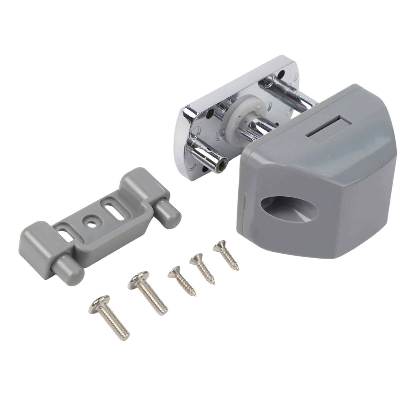 Mobile Living Space Black Chrome Mechanism Caravan Hardware 16-18mm Board Thickness 20mm Cutting Hole ABS Material