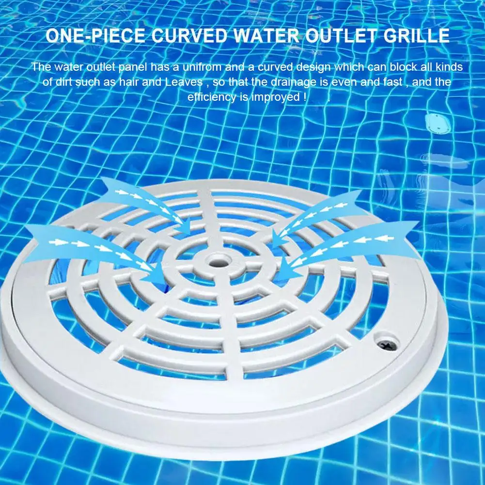 

ABS Pool Main Drain Cover The Top Grate Bottom Mounting Plates Multi Functional Pool Water Refill Accessory For SP-1030 D4D9