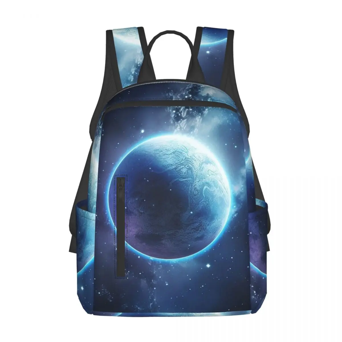 Planet Earth Backpack Daypack Large Capacity Children BookBag School Bag Shoulder Bags for Men Women