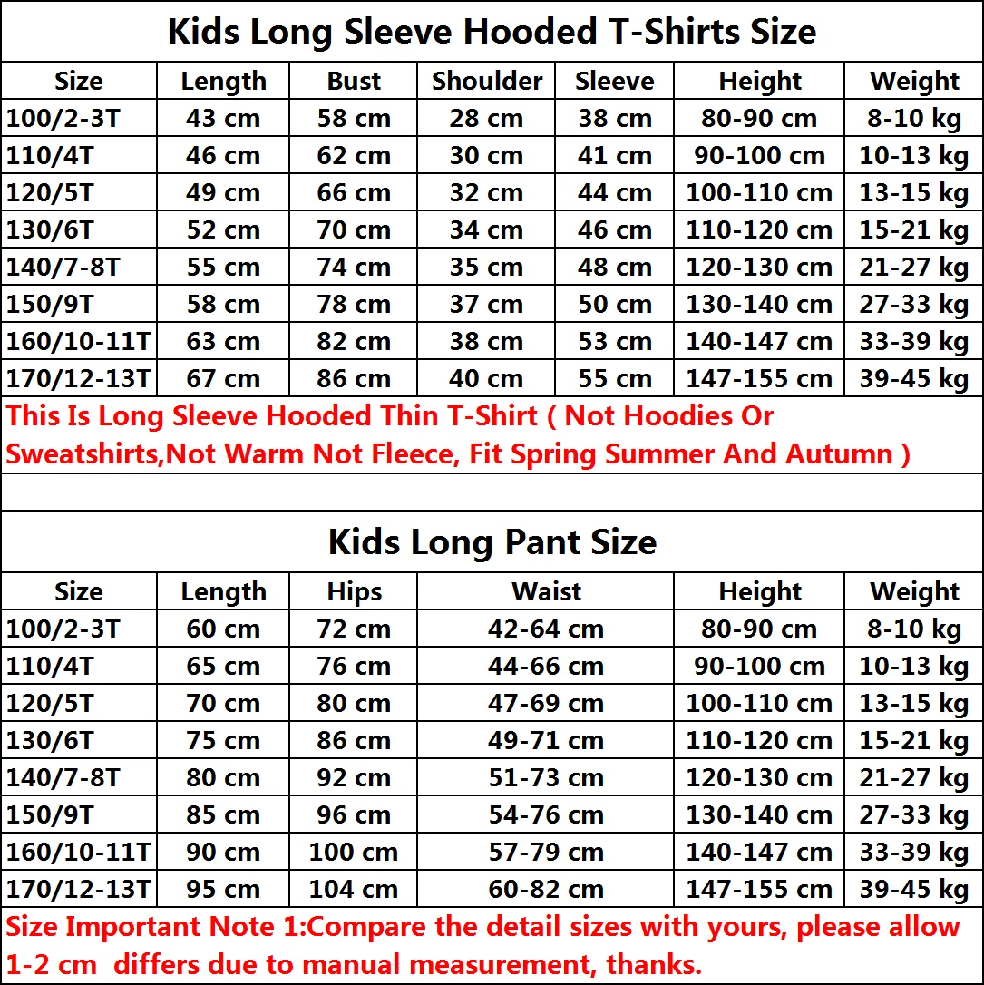 Cute Chip n Dale Children Clothes Girl Boy Cartoon Hoodies 2 Piece Sets Thin Hooded Sweatshirt Children Clothing Pants