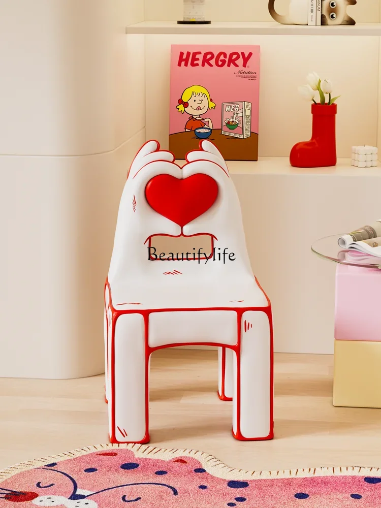 Cream wind love comic chair floor ornament living room sofa low stool home decoration