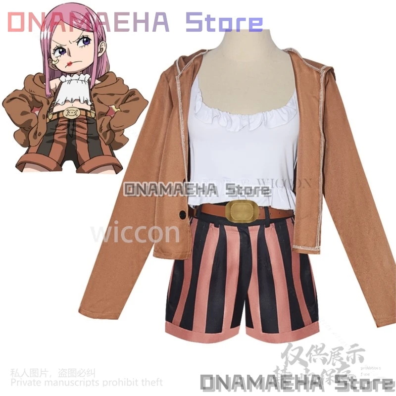 Anime Jewelry Bonney Cosplay Costume Cool Girls Roleplay Uniform Shorts Coat Wig Woman Sexy Halloween Christmas Suit Customized