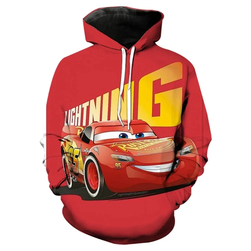 Disney Cars Boys Racing Hoodies Children Cartoon Casual Sweatshirts Kids Lightning McQueen Long Sleeve Casual Outwears