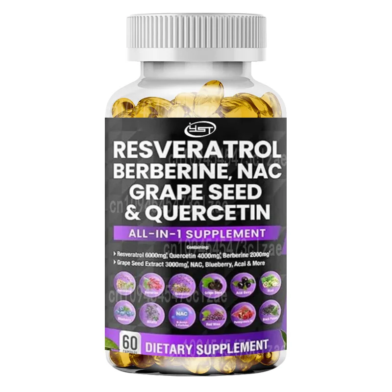 Resveratrol, Quercetin, Violin Grape Seed Extract - Male and Female Polyphenolic Supplements