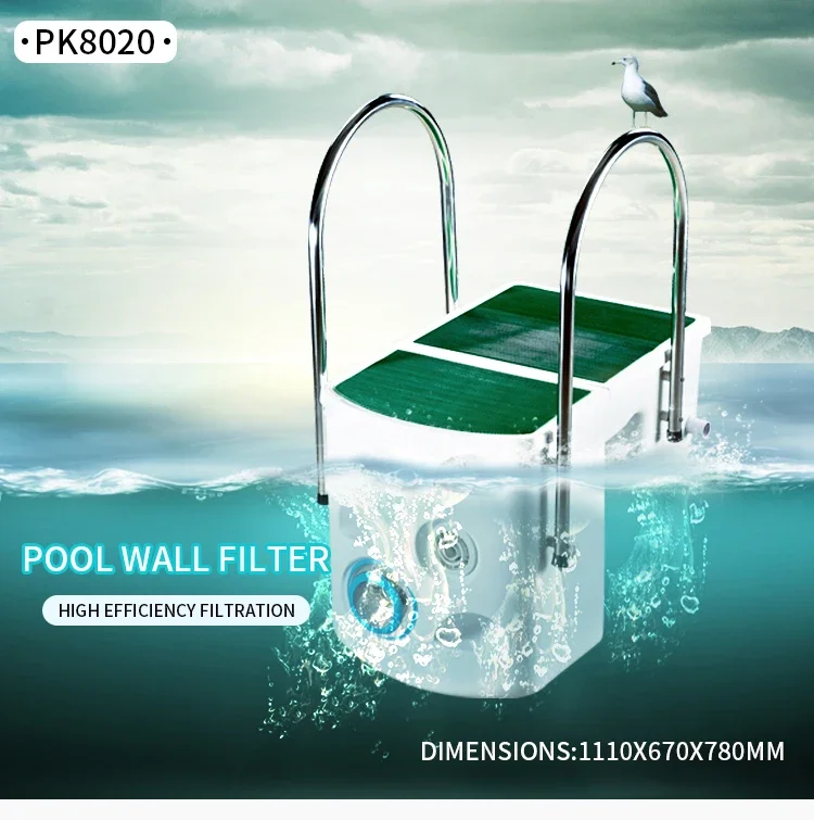 

Good quality Acrylic All-in-one wall-hung integrate pipeless wall mounted swimming pool filter for water filtration