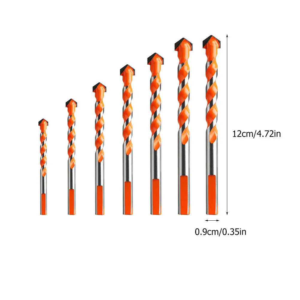 7 قطعة سبائك مثلث دوامة مجموعة لقمة مثقاب عالية السرعة الصلب معدن الخشب البلاستيك الحفر أدوات دوارة ثقب فتاحة اليد