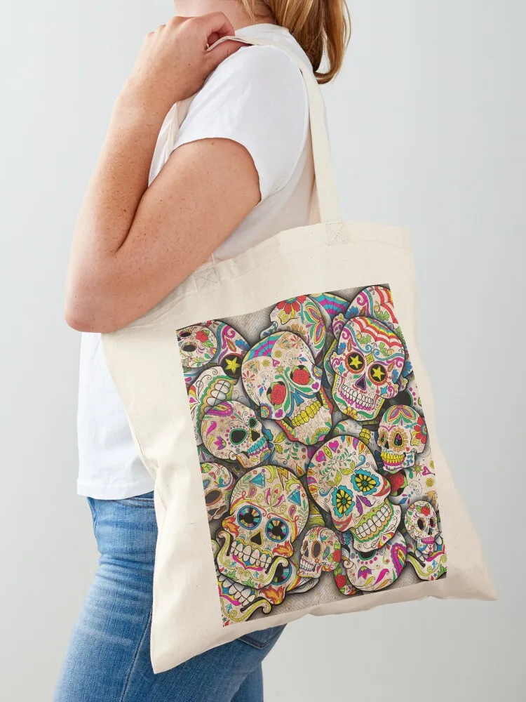 

Sugar Skull Collage Tote Bag personalized tote free delivery bags Shopping bags personalized tote bag