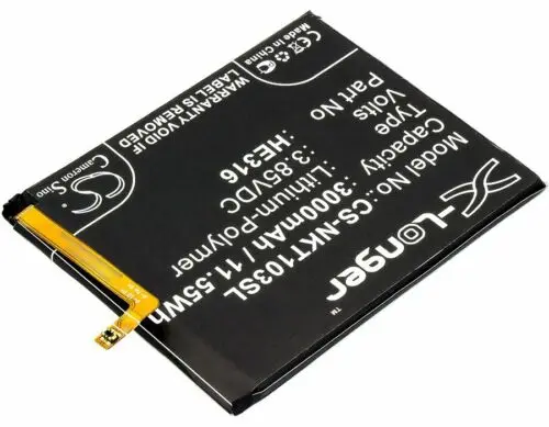 Аккумулятор 3000 мАч для Nokia 6,TA-1000;TA-1003;TA-1021;TA-1025;TA-1033;TA1039;HE316