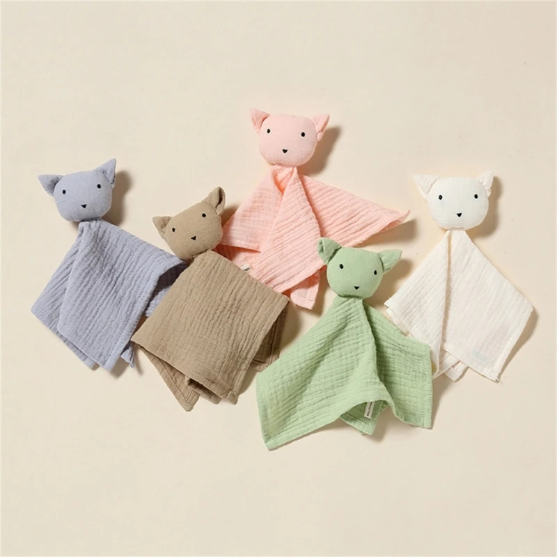 Baby Saliva Towel Soft Newborn muslin Baby Blanket Soothe Appease Towel Infant Cute bear cattle Sleeping Dolls Toy Plush Comfort