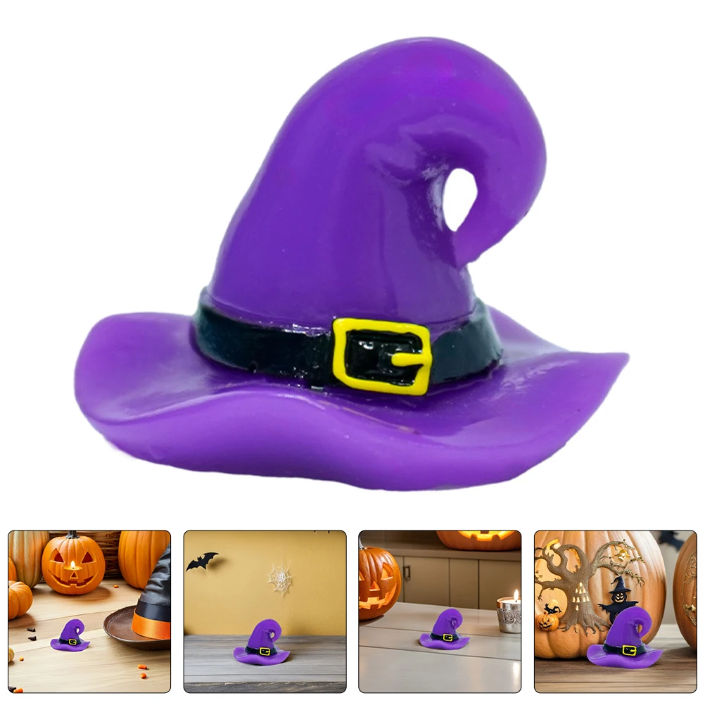 

25 Pcs Halloween Hat Small Ornaments Desk Cute Resin Figurines Statuette Village Decor Garden