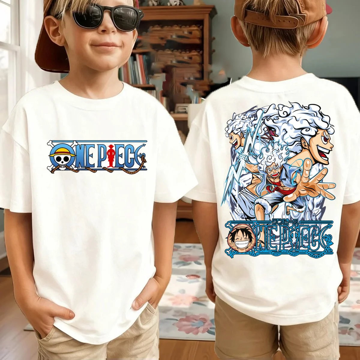 One Piece Japanese Anime Printed Men's T-Shirt Roronoa Zoro Boy Children's Harajuku Short Sleeve Parent-child Clothing