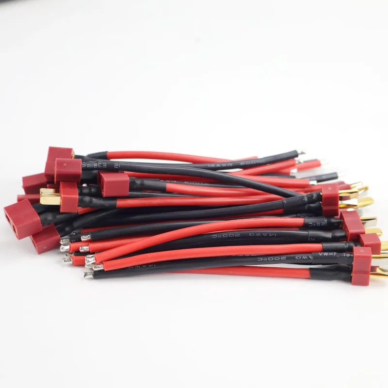 T-Typ Steckverbinder Männlich/Weiblich 10cm 14AWG Flexibles Silikonkabel für Ferngesteuerte Modelle Quadcopter Lithium-Polymer-Akku