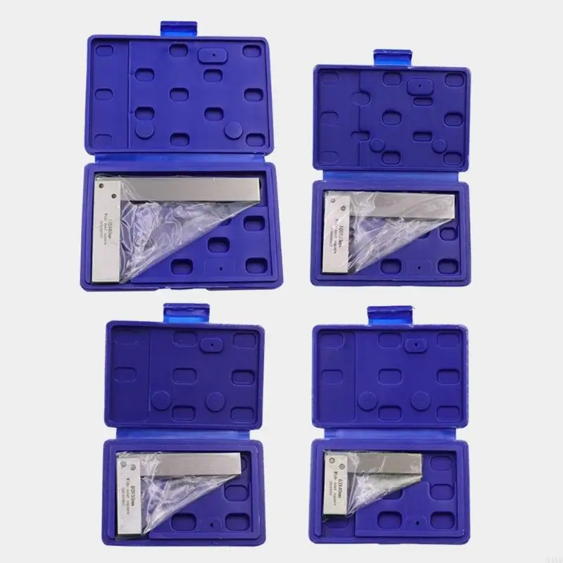L Shaped Carbon Steel Square Right Angles Rulers Precisions Measuring Tool for Home M4YD