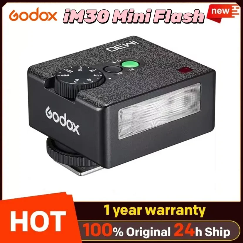 Godox iM30 Mini Flash Portable Manual Flash for Various Camera Models Output Levels 1/64 to Full for Godox iFlash Camera Outdoor