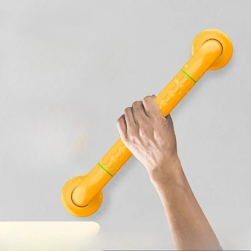 Aging-Friendly Bathroom Grab Bar Stainless Steel Anti-Slip Wall-Mounted Handrail Safety Support for Elderly Plastic Grab Bar