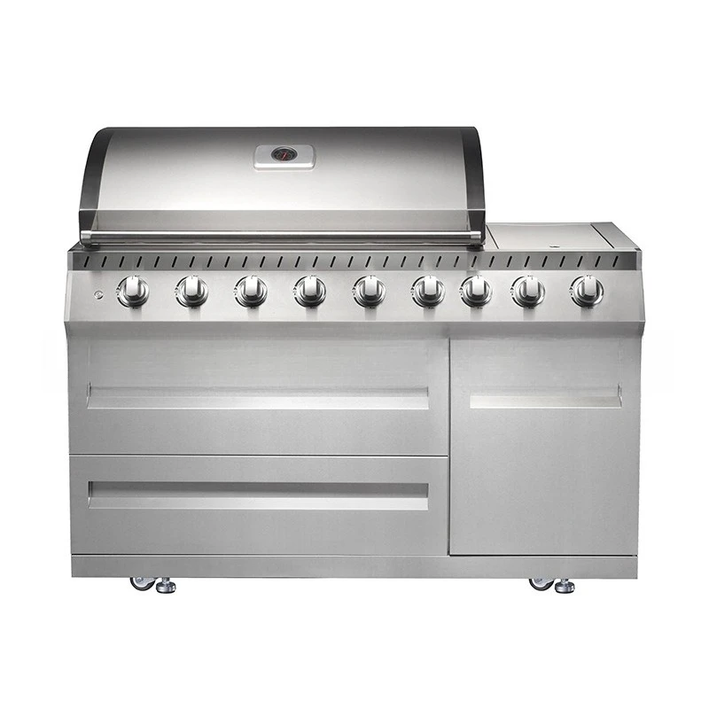 Stove gas commercial stainless steel home-use grill and meat all-in-one outdoor pizza grill grill