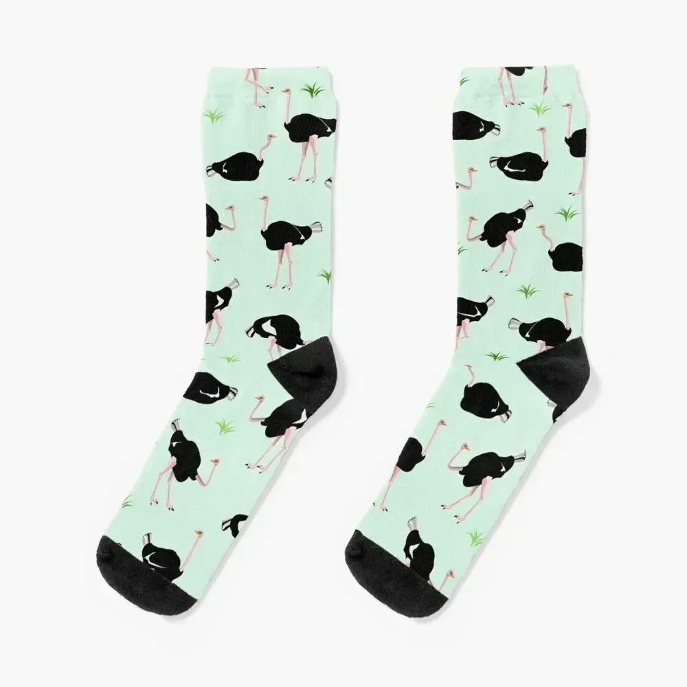 Ostrich Pattern Socks warm winter soccer anti-slip japanese fashion happy Luxury Woman Socks Men's