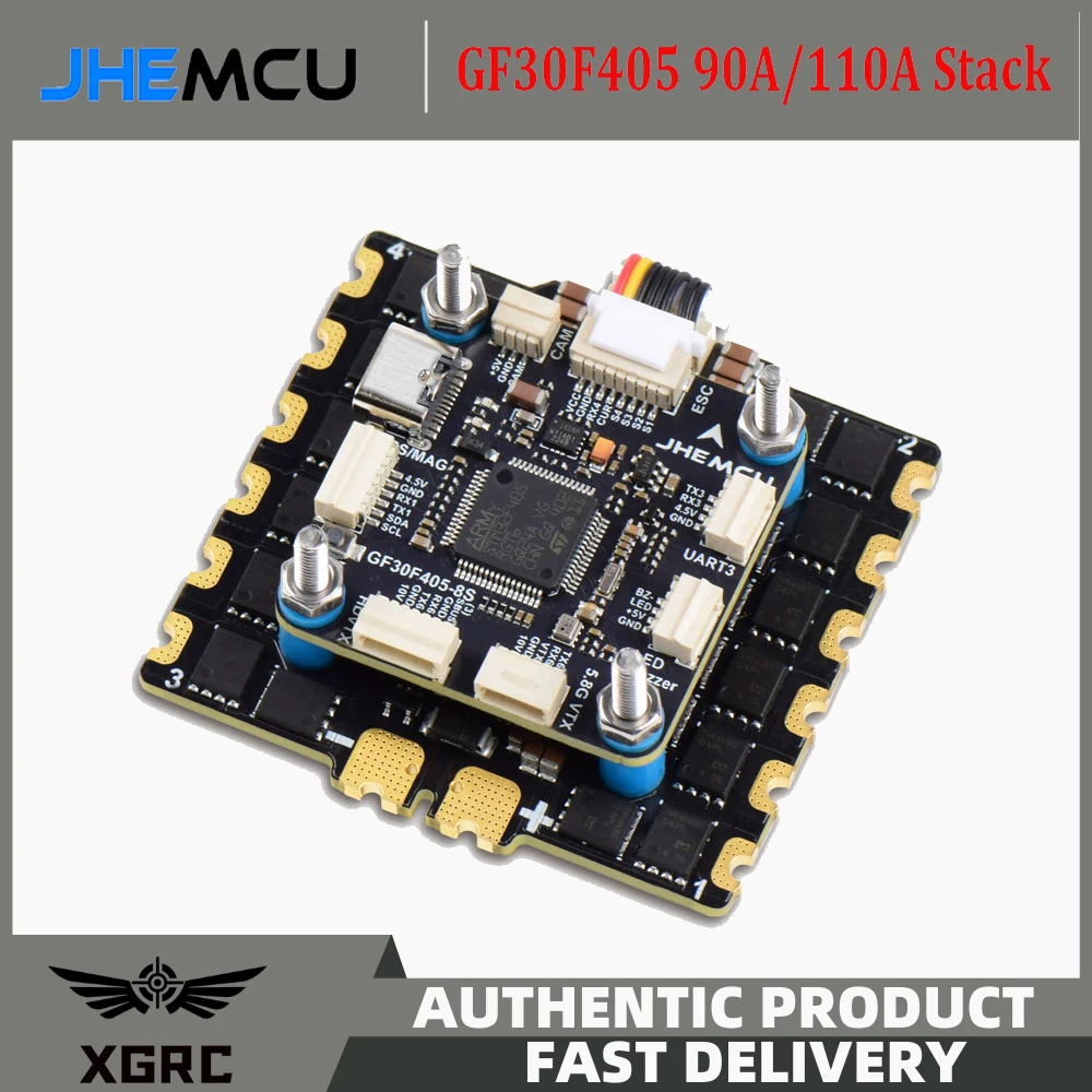 

Контроллер полета OverShoot JHEMCU GF30F405 ICM42688P с 90A/110A ESC 3-8S Lipo для RC FPV Дрон дальнего действия