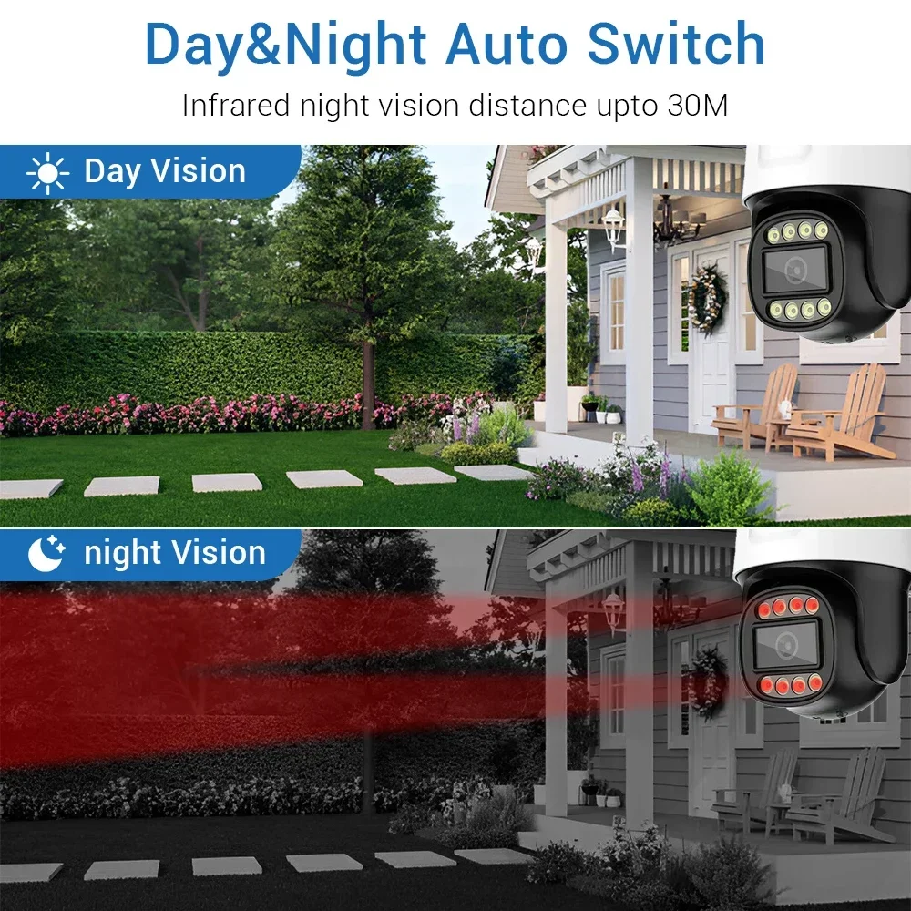 1-4 шт. 2-мегапиксельная интеллектуальная камера, коаксиальная UTC BNC аудио коаксиальная PTZ-управление TVI CVI четыре в одном аналоговая камера безопасности