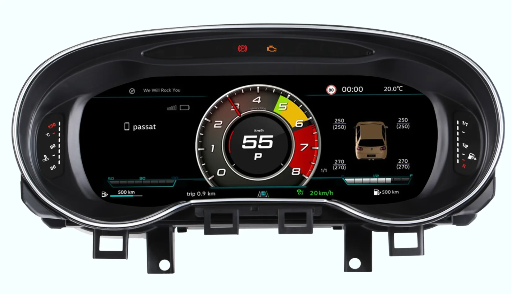 For Volkswagen VW Golf 6 2010-2012 LCD Digital Cluster Virtual Cockpit Dashboard Speedometer Instrument Auto Meter