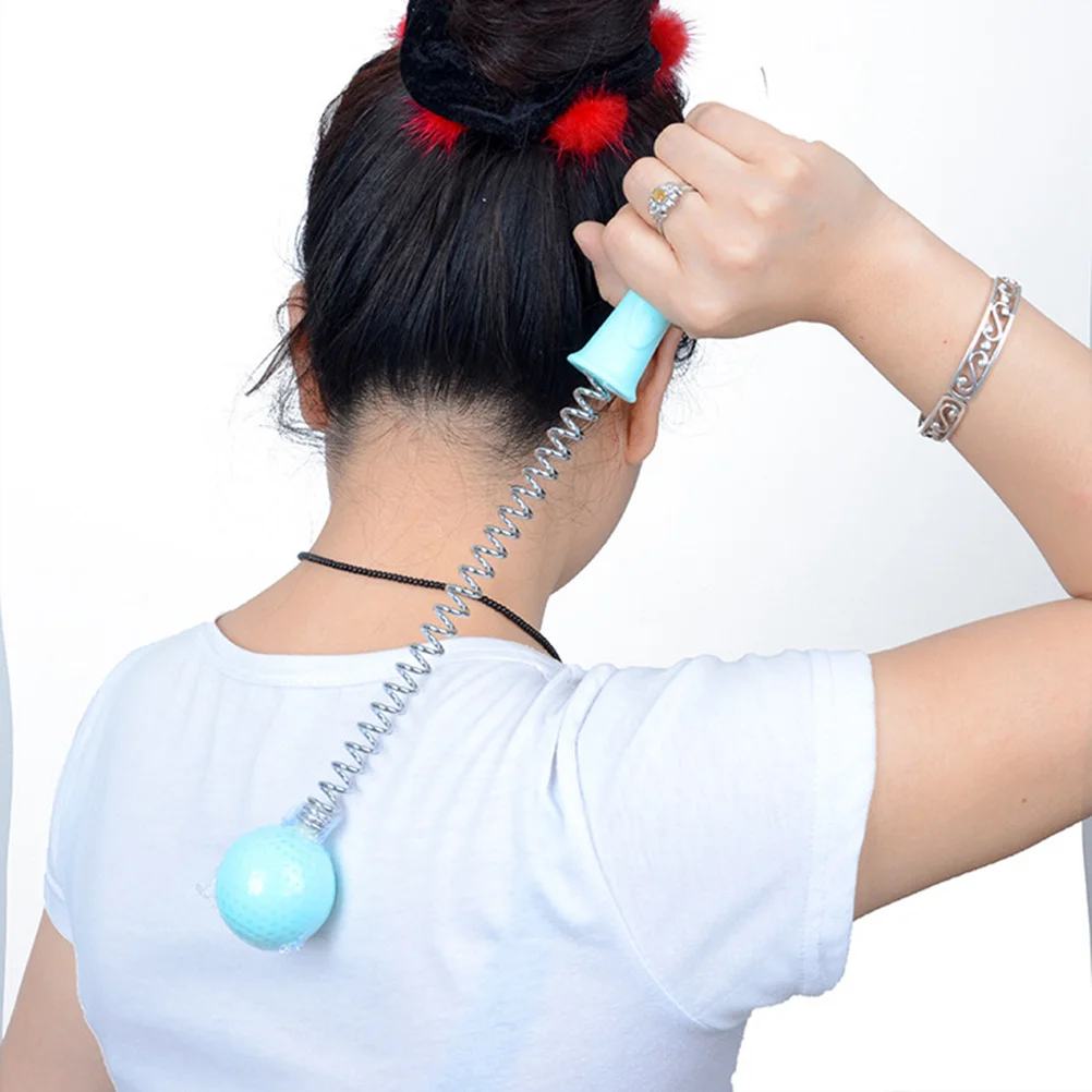 

2 pcs Ball Massager Tpr Soft Skin Spring Handle Powerful Tapping Back Shoulder Pain Relief Trigger Point Therapy Hammer Stick