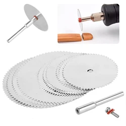 11 Pcs Mini Circular Saw Blade Set Precision Woodworking Cutting Disc with 1 Rod 22mm 25mm 32mm for Cutting Wood Metal