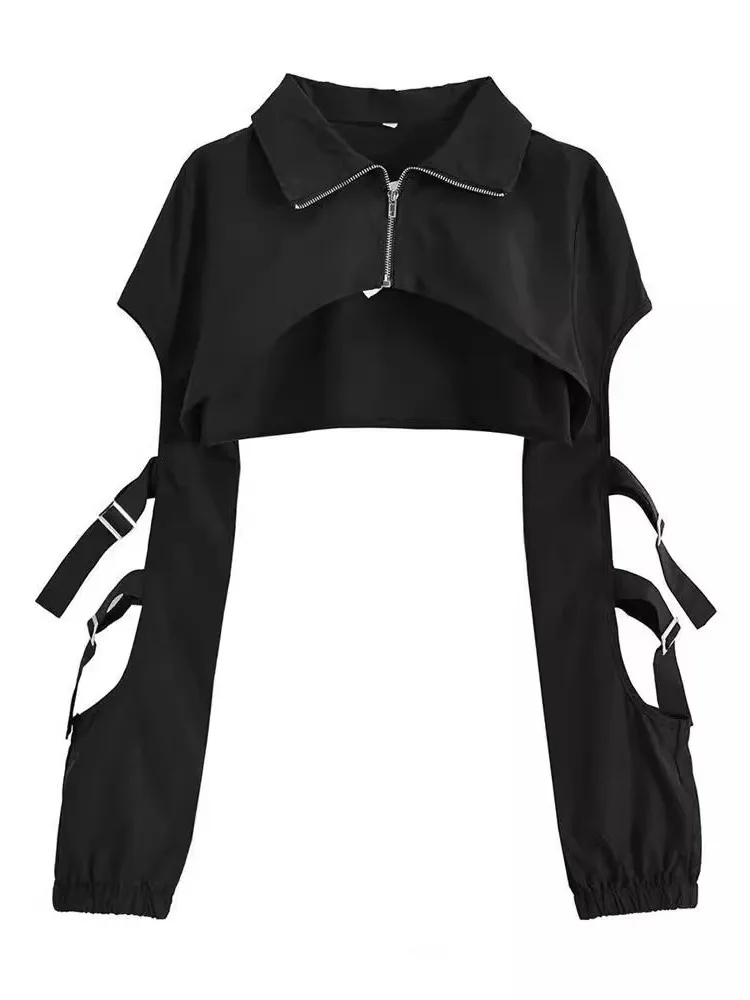 Loween Performance Cosplay Outfit k Subcultura Cool Hollow out irt Jaet para exposições de anime
