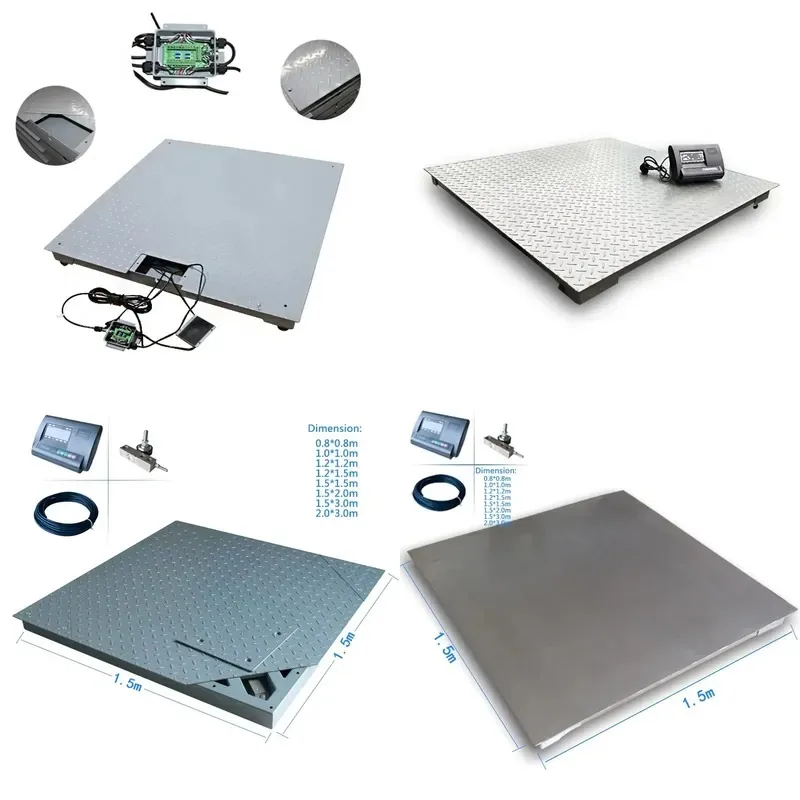 Digital Platform Floor Scale 1500kg Heavy Duty Industrial Weighing Scale for Warehouse Logistics Pallet Shipping