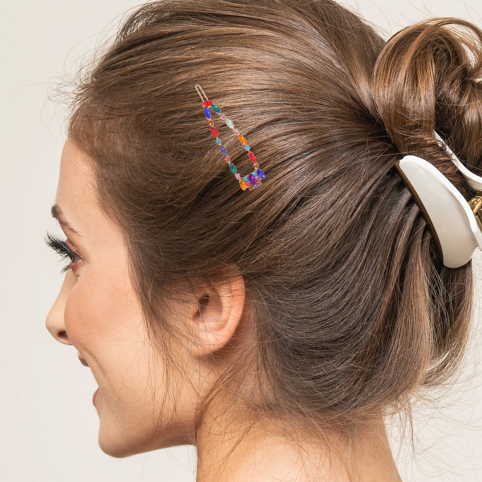 

4Pcs Durable Rhinestone Hair Clips Elegant Fashionable Accessories for Girls Women Party Wedding Decor Hair Clip