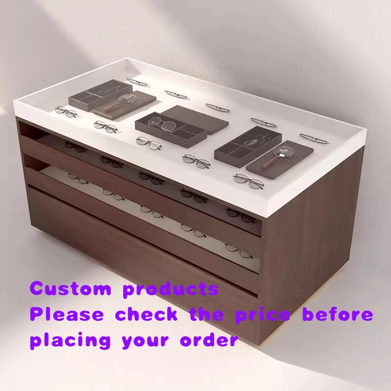 custom.Nakashima Luxury Counters Custom Fashion Eyewear Display Cabinet Glass Plywood Sunglasses and Myopia Mirrors Mall Sto