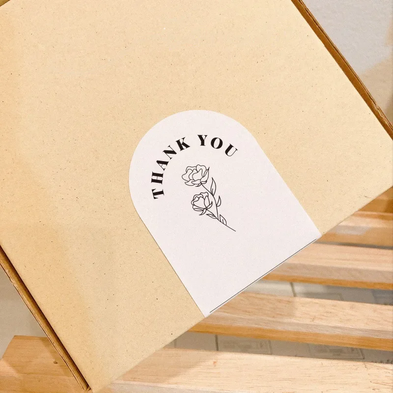 50 шт. прямоугольные белые этикетки с благодарностью, наклейки для малого бизнеса, свадебная вечеринка, подарочная коробка, упаковка, украшения, уплотнительные этикетки