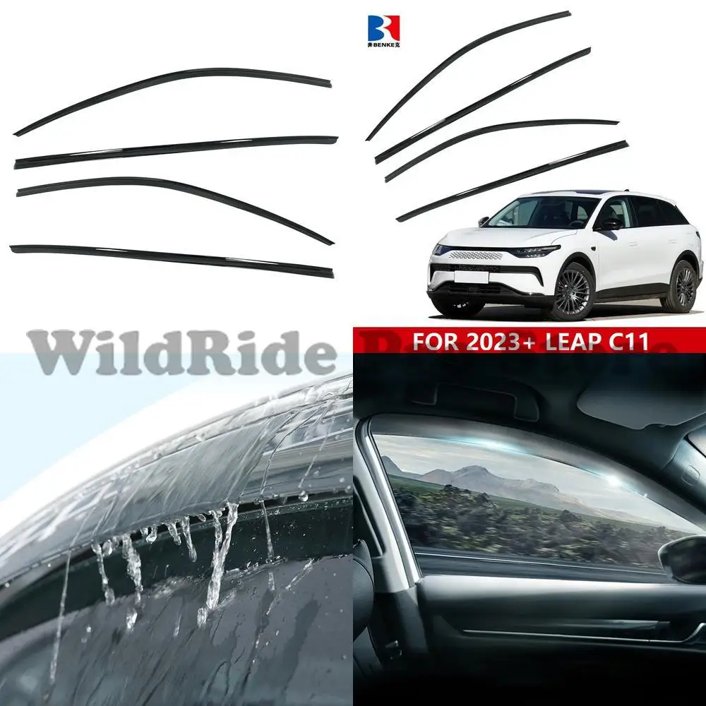 

1 set For WINDOW VISOR for LEAP MOTOR C11 2023 Car Door Rain Guard Side Window Sun Visor Wind Deflector