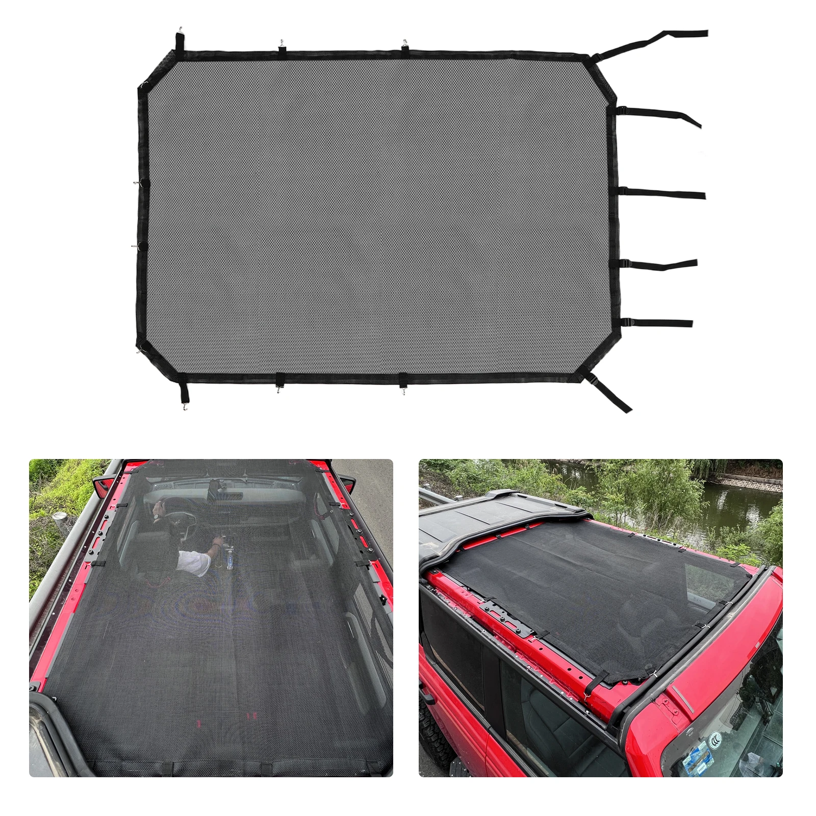 Car Roof Heat Insulation Mesh Top Sunshade Cover for Ford Bronco 4 Door 2021 2022 2023