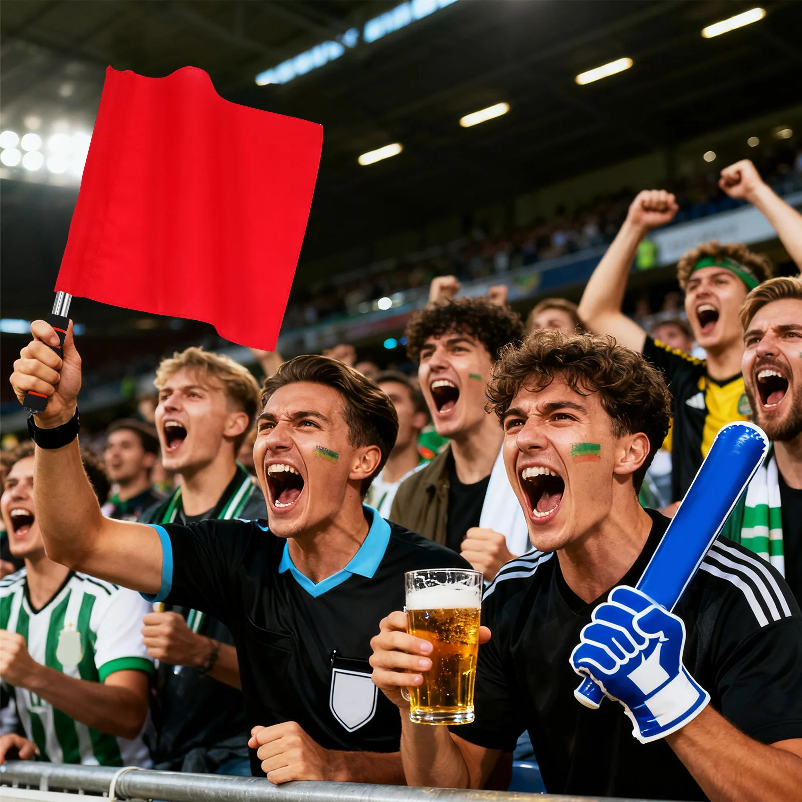 

2 шт. флаги для сигналов рефери, яркие цветные флаги для размахивания рук для гонок, футбола, волейбола, соревнований, игровой матч