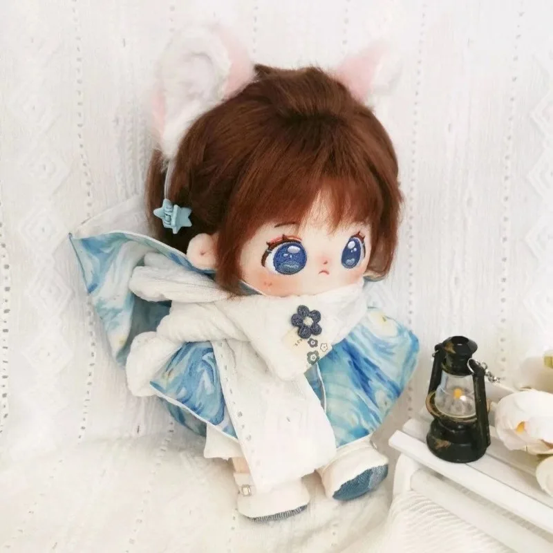 Star Idool Traveler Venti Hoshi No Tabibito Magic Robe Mantel Elf Tovenaars Kostuum Gevulde Plushie 20Cm Poppenkleding Kleding