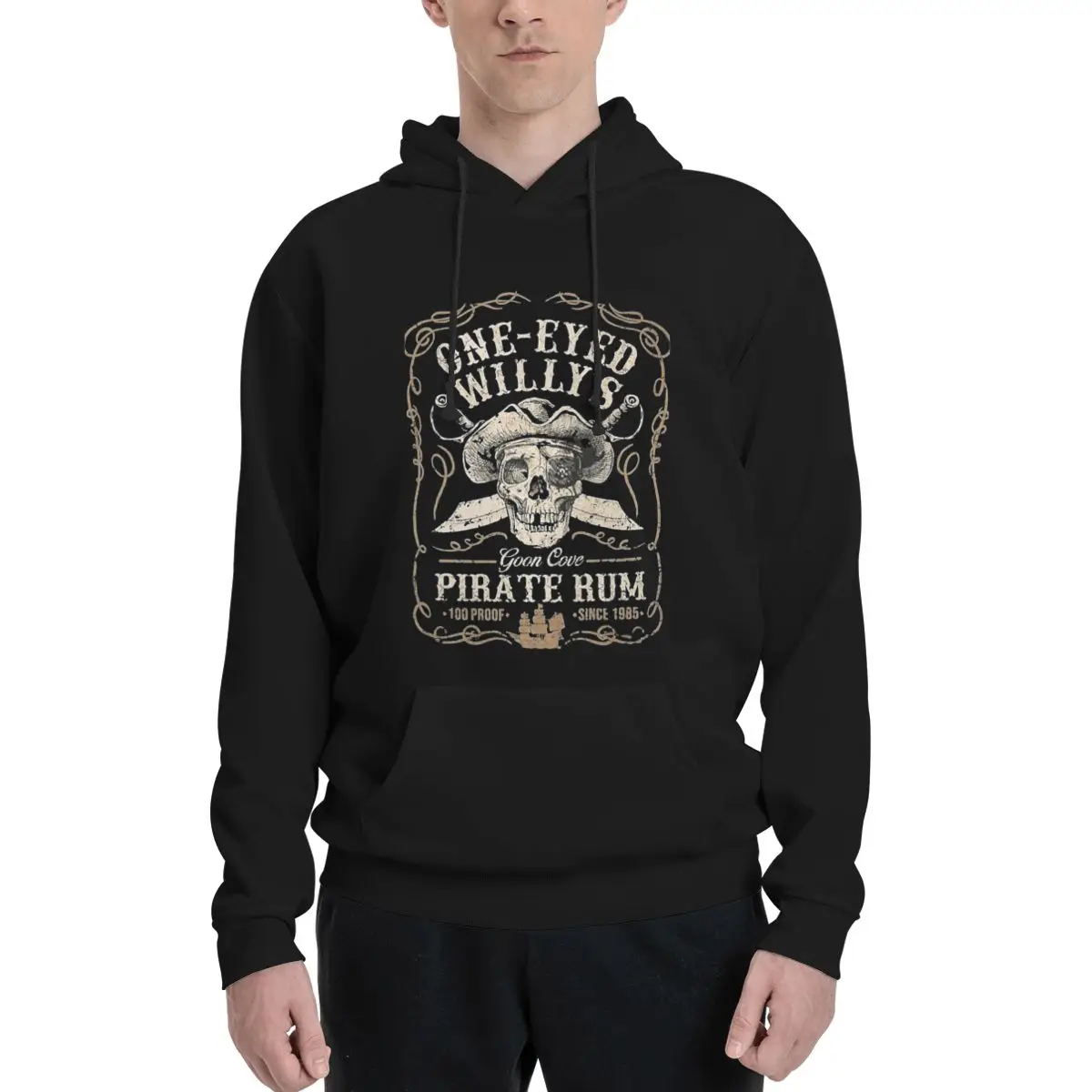 

One_Eyed_Willy Men's Polyester Fleece Hoodie - Warm, Comfortable, and Stylish Pullover for Casual Wear and Sports