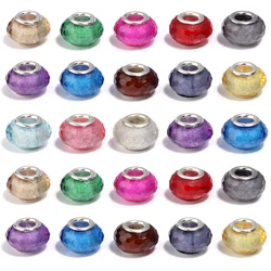  ﻿ 20pcs 14mm  Cut Faceted Color Faceted Resin Beads for Jewelry Making Big Hole Spacer Beads DIY Bracelet Necklace Wholesale